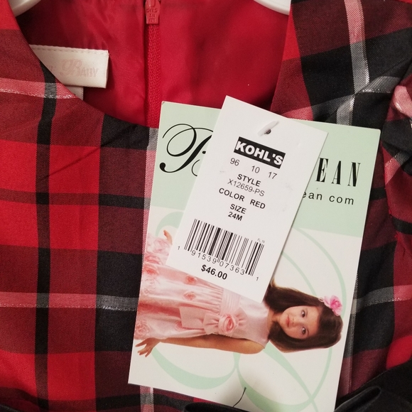 Bonnie Jean Red Plaid Dress - Picture 7 of 8
